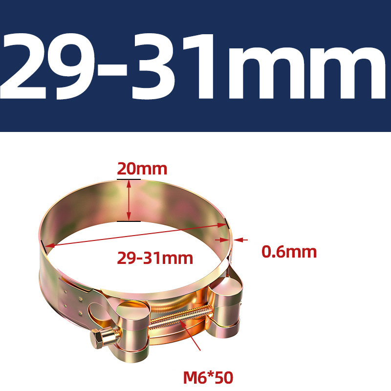 Heavy Duty Hose Clamp - Reinforced European Style Pipe Clip, Corrosion Resistant Galvanized Carbon Steel, for PVC Pipe & Hose Fixing