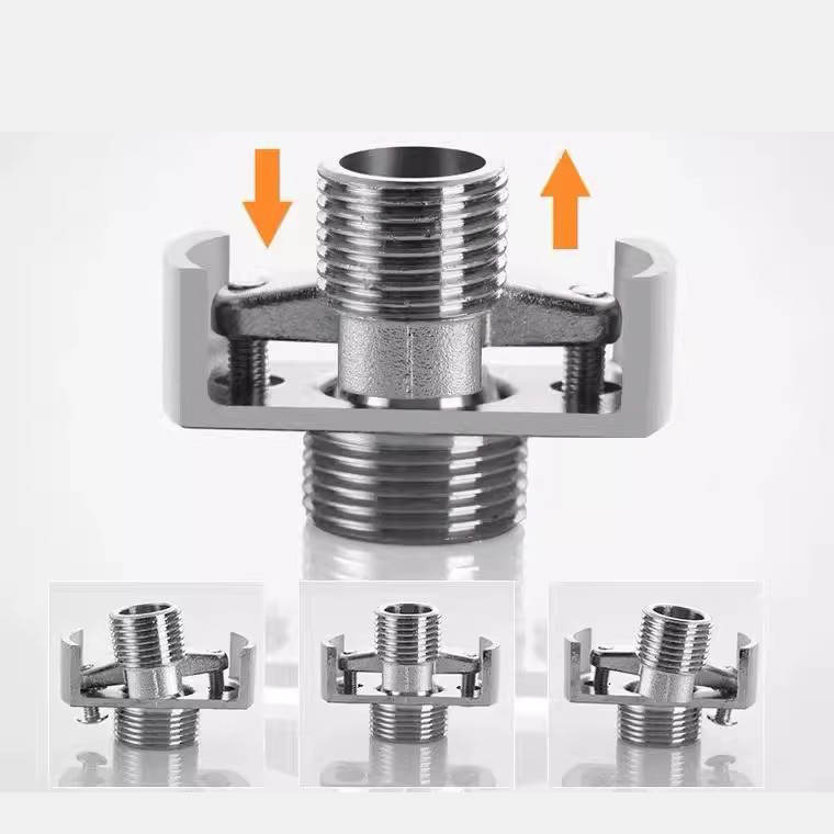 Universal 40° Adjustable Shower Elbow Connector - Heavy-Duty Brass Angle Correction Fitting for 150mm Faucet & Shower Head Installation