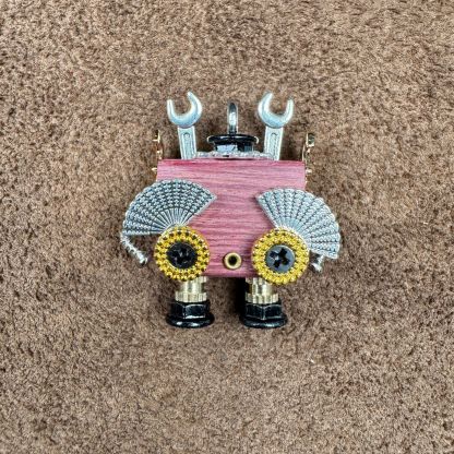 Indie Crafted Punk Robot Pendant - Boutique Design for Necklace & Keychain, Unique Unisex Streetwear Jewelry