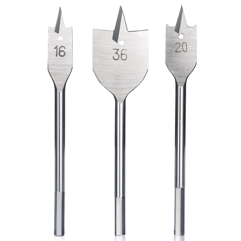 Triple-Point Woodworking Spade Drill Bit Set | Cabinet & Door Lock Bore Cutter | Wood Flat Drill & Expander Kit | 8-50mm Full Range