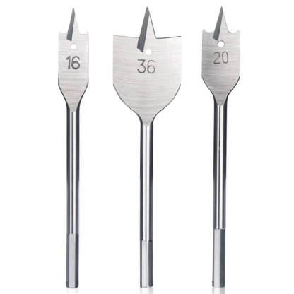 Triple-Point Woodworking Spade Drill Bit Set | Cabinet & Door Lock Bore Cutter | Wood Flat Drill & Expander Kit | 8-50mm Full Range