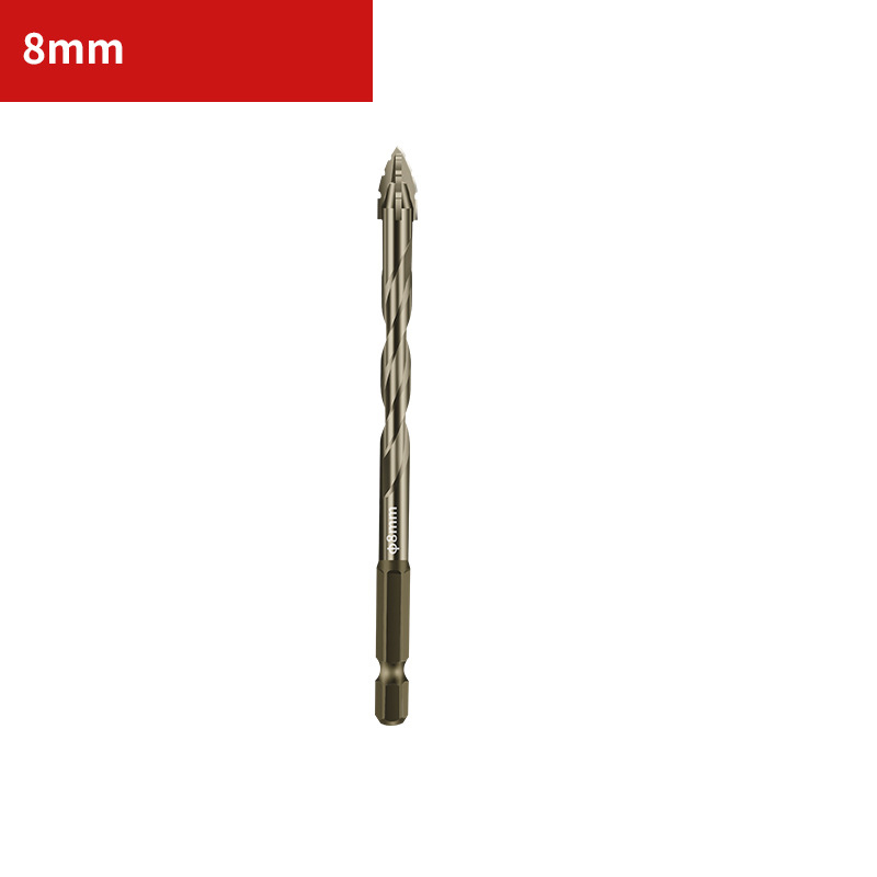 Industrial-Grade 4-Cutter Serrated Eccentric Drill Bit for Porcelain Tiles – Multi-Purpose Ceramic, Glass, Marble Drilling Tool – High-Efficiency Wear-Resistant Alloy Steel