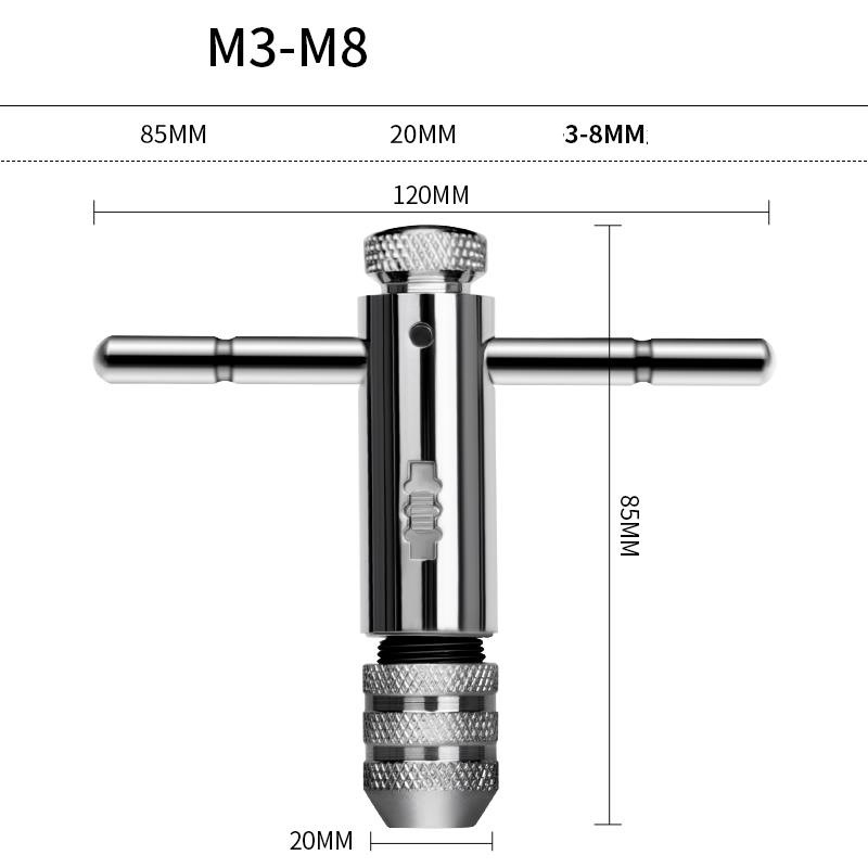 9Cr18 Bearing Steel Tap and Die Set - Non-Slip Design, Secure Locking, Effortless Threading