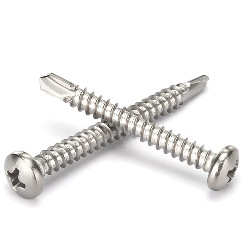 410 Stainless Steel Cross Round Head Self-Drilling Screws (Self-Tapping & Self-Drilling Teardrop Thread Screws) – Fully Hardened Fasteners, Full Specifications from M2.9 to M6.3