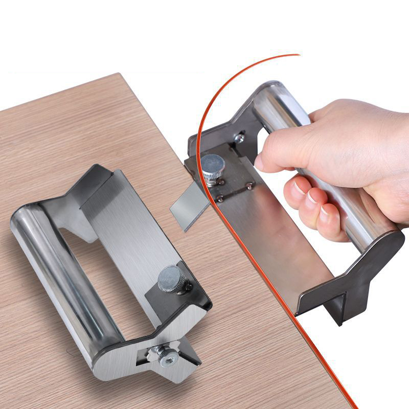 2-in-1 Stainless Steel Edge Trimmer & Rounding Plane, Wood Chamfering Tool with Alloy Blades for Deburring and Smoothing