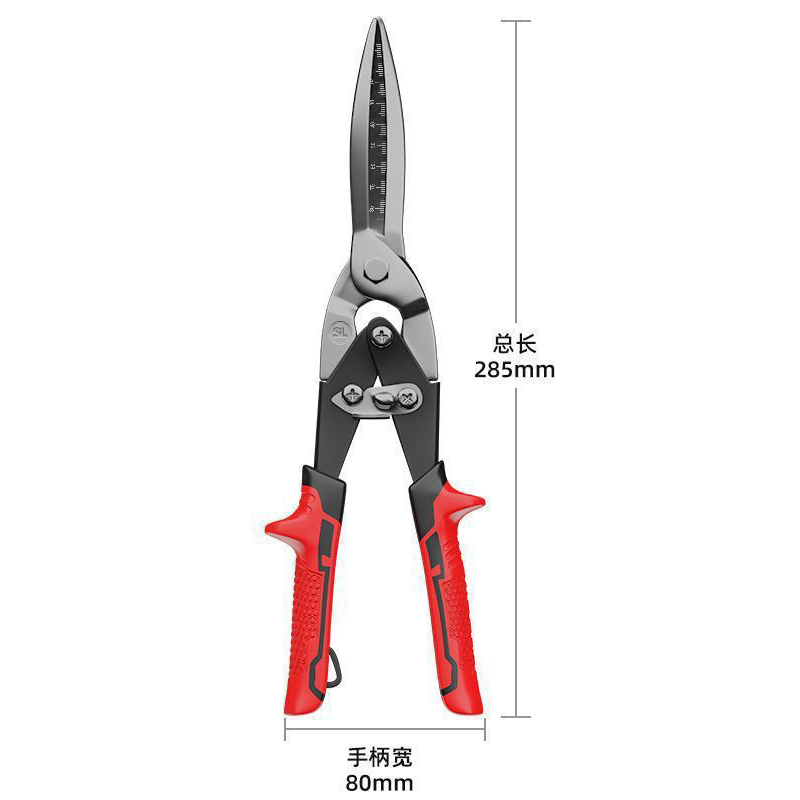 Industrial-Grade Tin Snips - CRV Chrome Vanadium Steel, Wire Stripper & Crimper 2-in-1, Aviation Snip for Stainless Steel & Light Gauge Metal