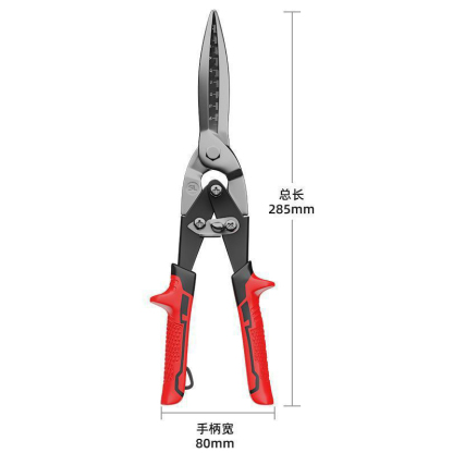 Industrial-Grade Tin Snips - CRV Chrome Vanadium Steel, Wire Stripper & Crimper 2-in-1, Aviation Snip for Stainless Steel & Light Gauge Metal