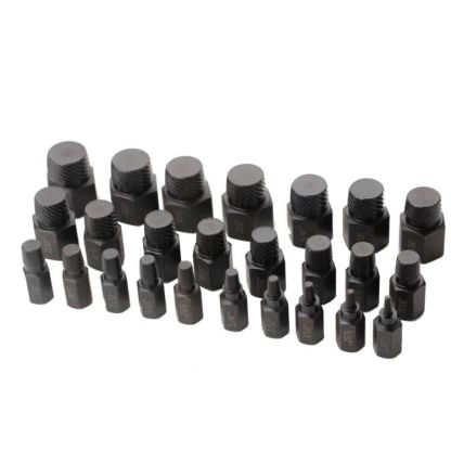 25-Piece Screw Extractor Set CR-MO Chrome Molybdenum Steel Forged (1/8" - 7/8") - Ideal for Removing Rusted, High-Hardness Hex Bolts & Broken Fasteners