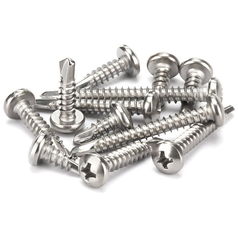410 Stainless Steel Cross Round Head Self-Drilling Screws (Self-Tapping & Self-Drilling Teardrop Thread Screws) – Fully Hardened Fasteners, Full Specifications from M2.9 to M6.3