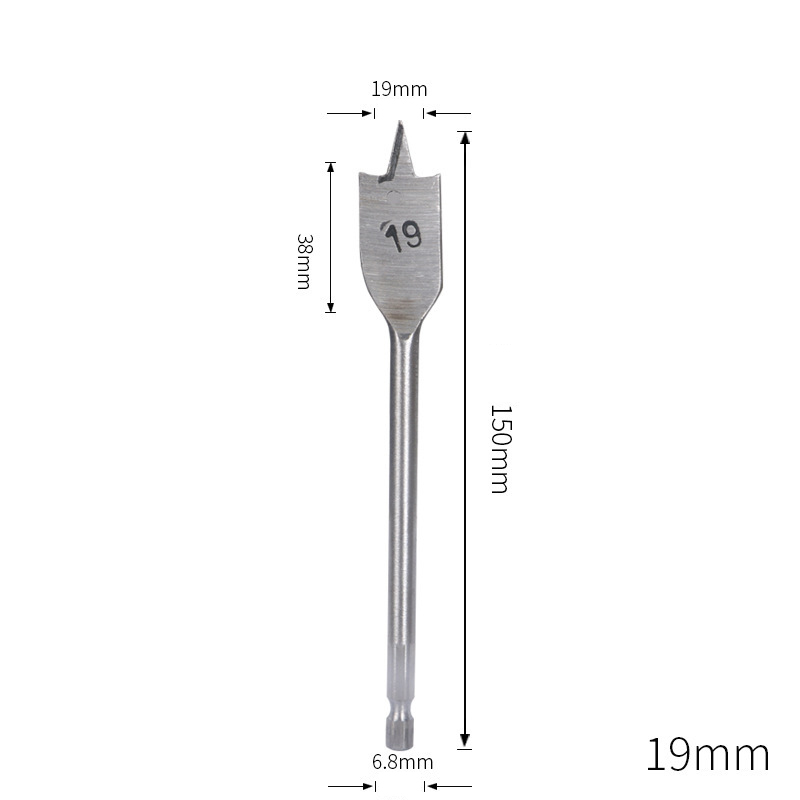Triple-Point Woodworking Spade Drill Bit Set | Cabinet & Door Lock Bore Cutter | Wood Flat Drill & Expander Kit | 8-50mm Full Range