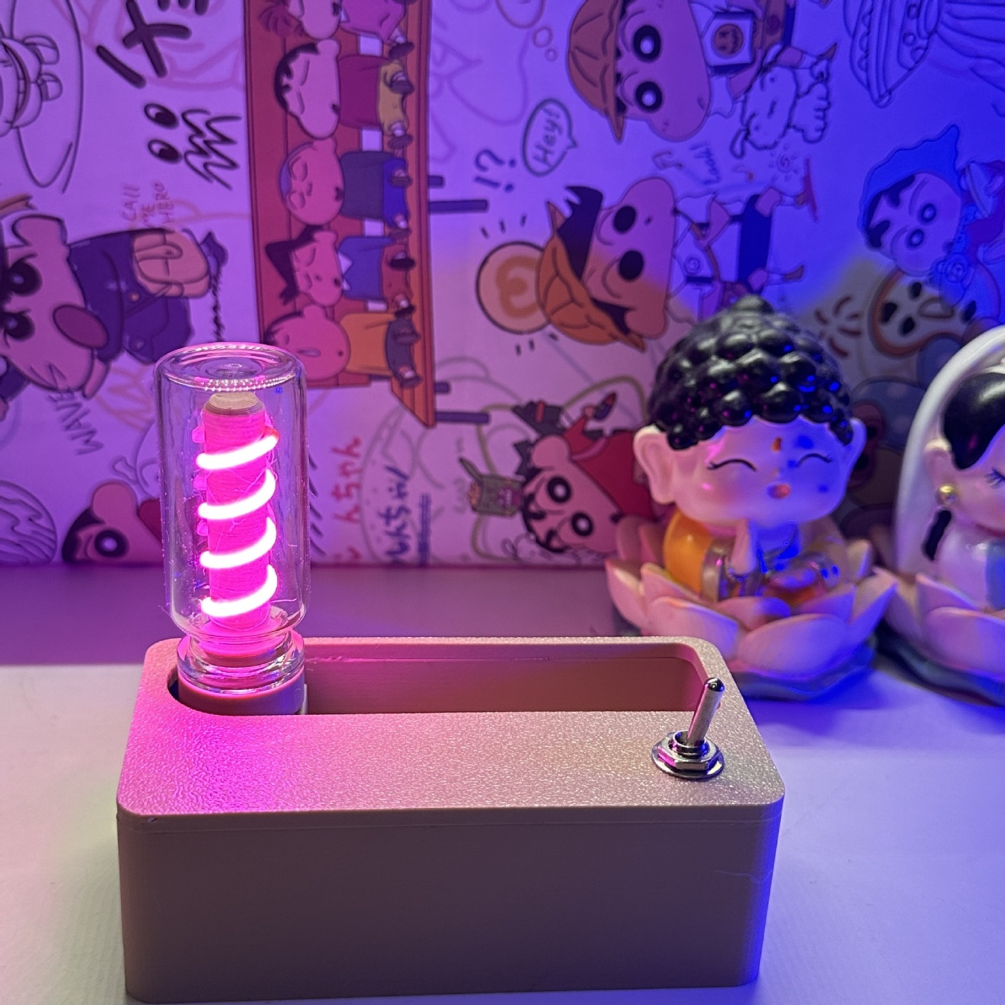 Creative Magnetic Night Light - Versatile Desk Decor, Bedroom Ambient Lighting, and Outdoor Camping Companion with Stress-Relief Feature