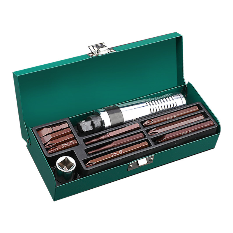 Impact Screwdriver Set (12-Piece & 16-Piece Options) - Forward/Reverse Switch, Magnetic Bits, Anti-Slip Grip, Multi-Purpose Screwdriver Kit for Stubborn Screws