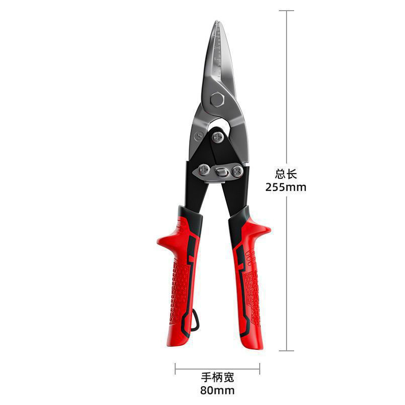 Industrial-Grade Tin Snips - CRV Chrome Vanadium Steel, Wire Stripper & Crimper 2-in-1, Aviation Snip for Stainless Steel & Light Gauge Metal