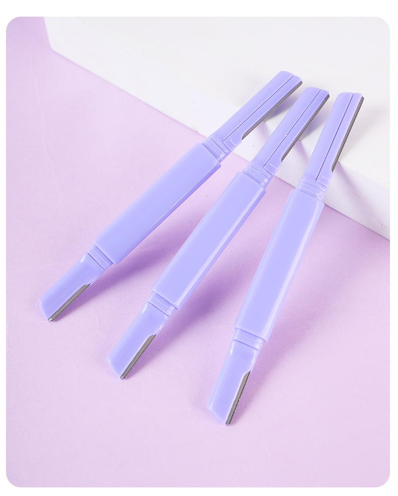 Dual-End Eyebrow Razor with Safety Guard - Precision & Painless Hair Removal