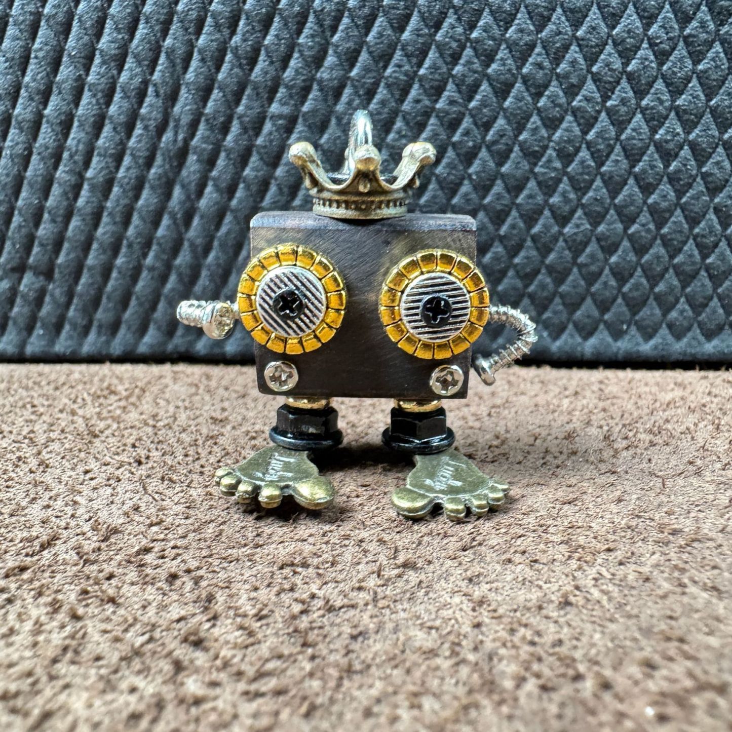 Indie Crafted Punk Robot Pendant - Boutique Design for Necklace & Keychain, Unique Unisex Streetwear Jewelry