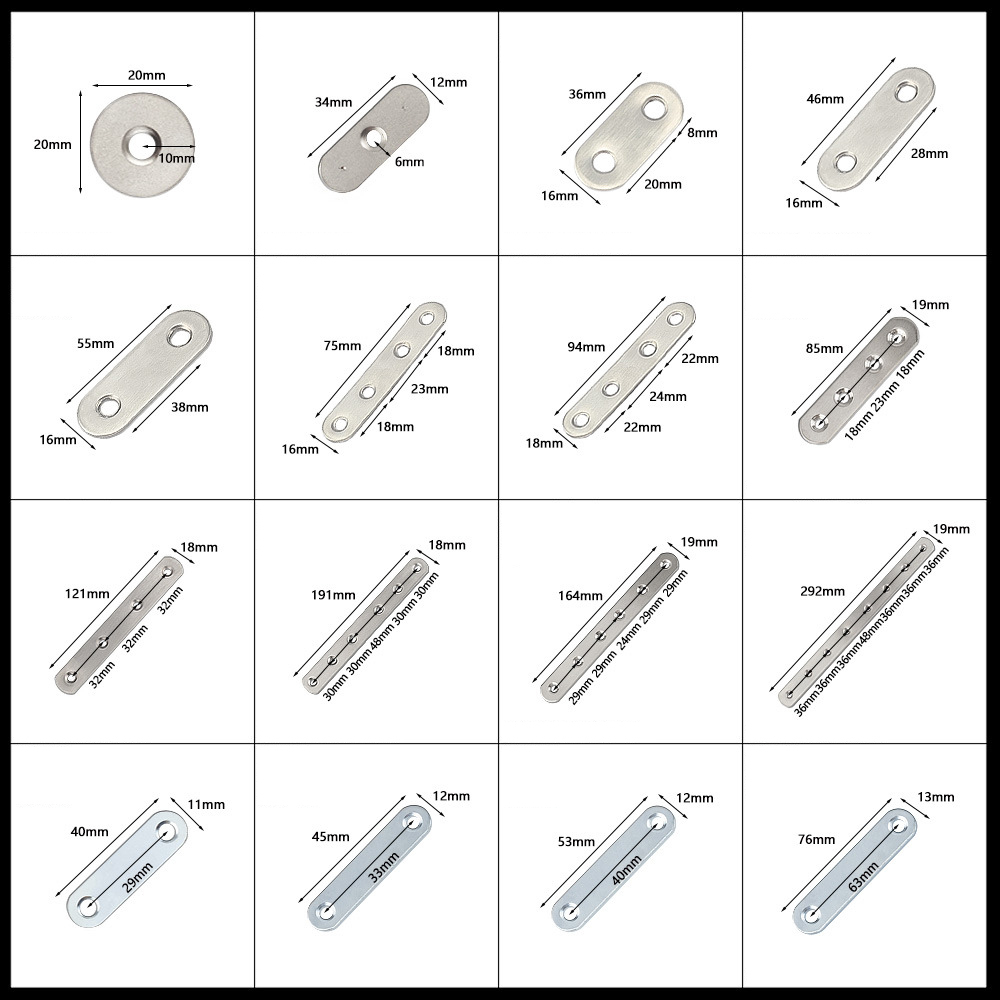 Stainless Steel Corner Bracket, 90-Degree Right Angle Connector, Reinforced L-Shaped Metal Corner Fixing Brace