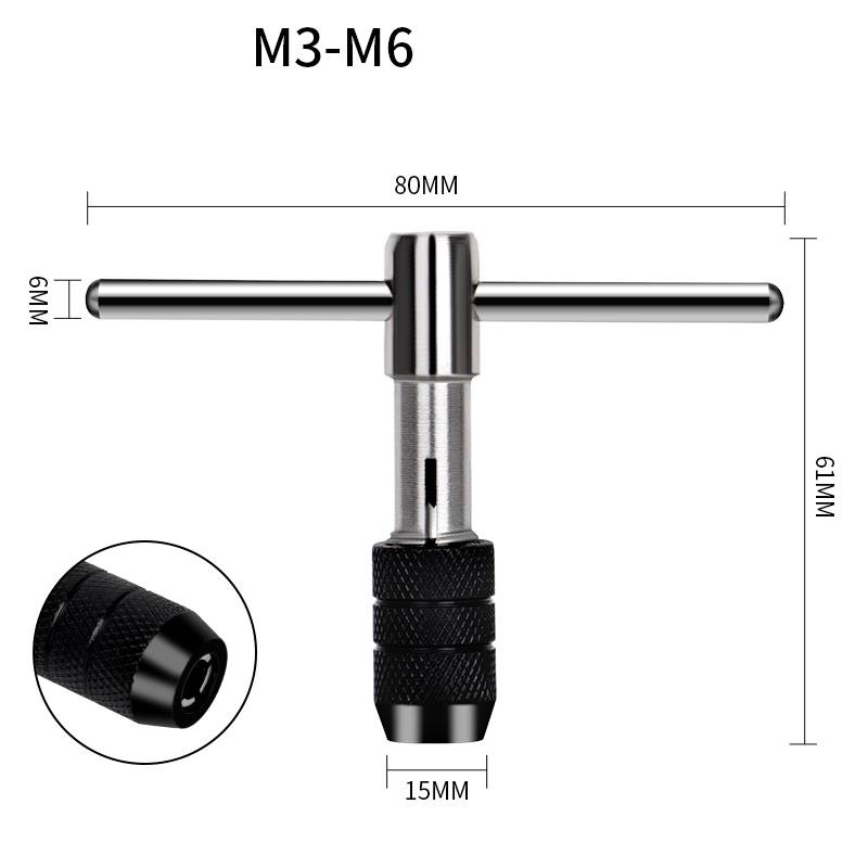 9Cr18 Bearing Steel Tap and Die Set - Non-Slip Design, Secure Locking, Effortless Threading