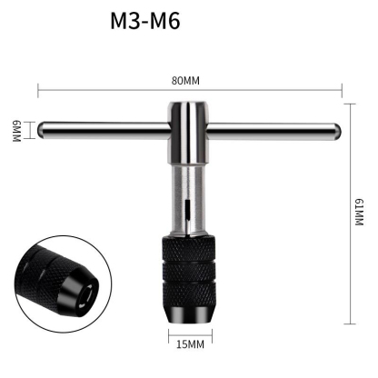 9Cr18 Bearing Steel Tap and Die Set - Non-Slip Design, Secure Locking, Effortless Threading