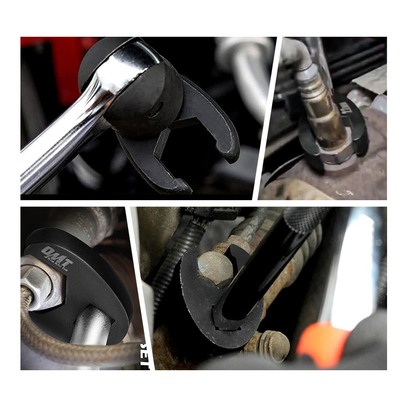 19-Piece Crowfoot Brake Line Wrench Set U-Shape 5-Point Flare Nut Spanner 8-32mm 1/2" & 3/8" Drive for Tight Space Automotive Repair Tools