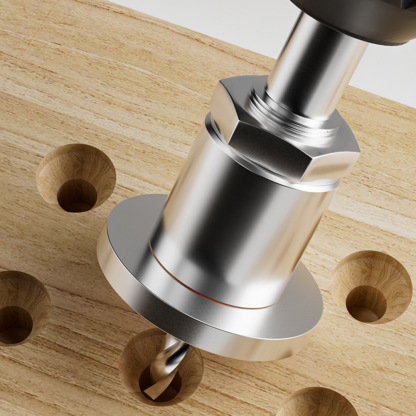 Handewei Upgraded Limited Depth Countersink Drill Bit - Adjustable Depth Woodworking Countersink Cutter with Carbide Tip, 8mm Round Shank for Bench Drill/Hand Drill/Cordless Drill