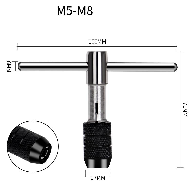 9Cr18 Bearing Steel Tap and Die Set - Non-Slip Design, Secure Locking, Effortless Threading