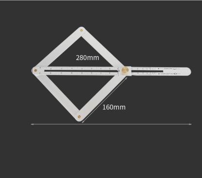 Multi-Function Angle Ruler - Thickened Alloy Woodworking Tool for Door/Window/Ceiling & Inside/Outside Corner Measurement