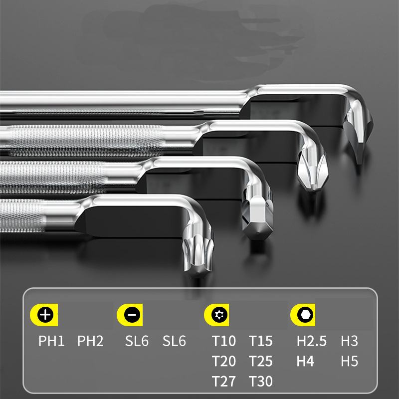 The Ultimate 90-Degree Offset Screwdriver Set for Tight Spaces - L-Shape/Z-Shape, Magnetic Tip, S2 Alloy Steel, Rust Proof - Phillips/Slotted/Torx/Hex Bits