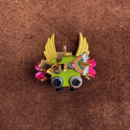 Punk Robot Wooden Pendant - Trendy Handmade Keychain & Phone Charm, Convertible Unisex Necklace for Collectors