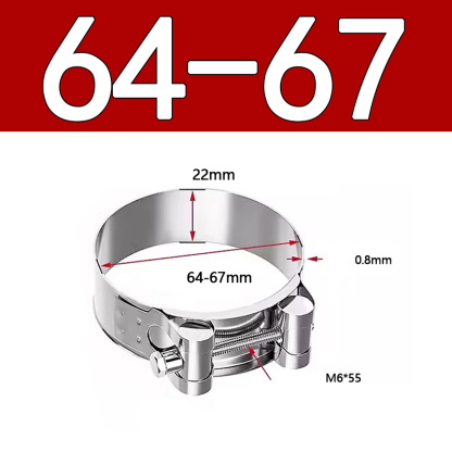 Heavy Duty Hose Clamp - Reinforced European Style Pipe Clip, Corrosion Resistant Galvanized Carbon Steel, for PVC Pipe & Hose Fixing