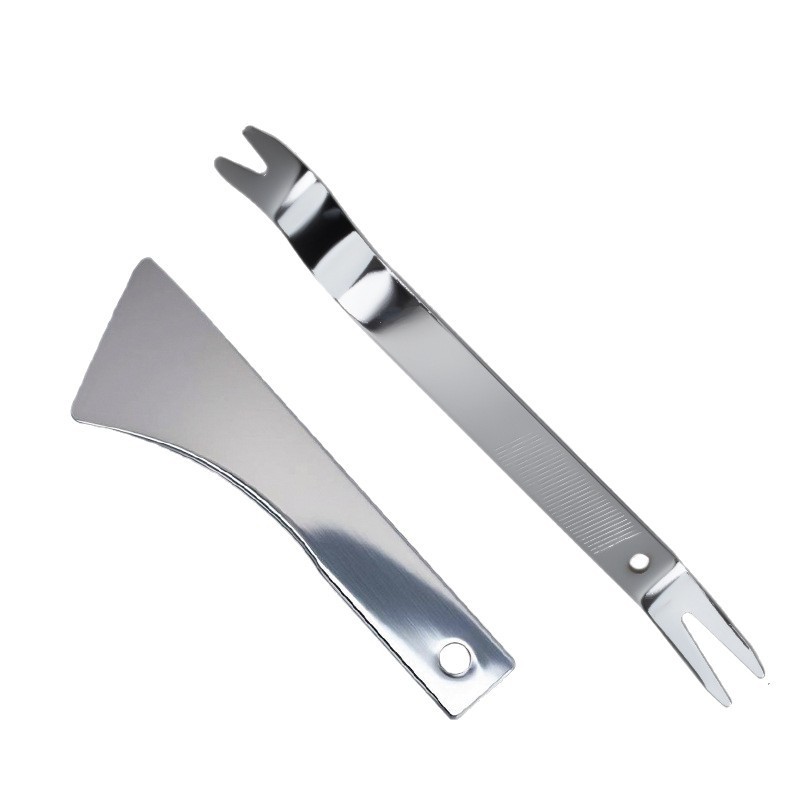 Thickened Stainless Steel Pry Tool Set for Car Interior Trim Removal - Non-Marring Demolition Pry Bar & Scraper for Dash, Door Panel, Audio/Navigation System