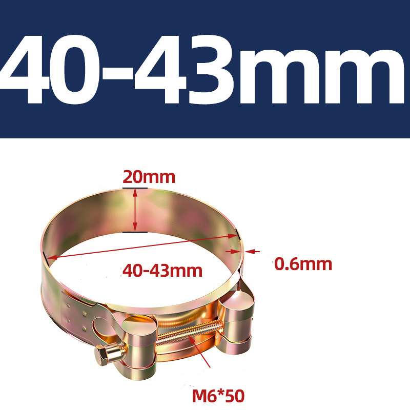 Heavy Duty Hose Clamp - Reinforced European Style Pipe Clip, Corrosion Resistant Galvanized Carbon Steel, for PVC Pipe & Hose Fixing