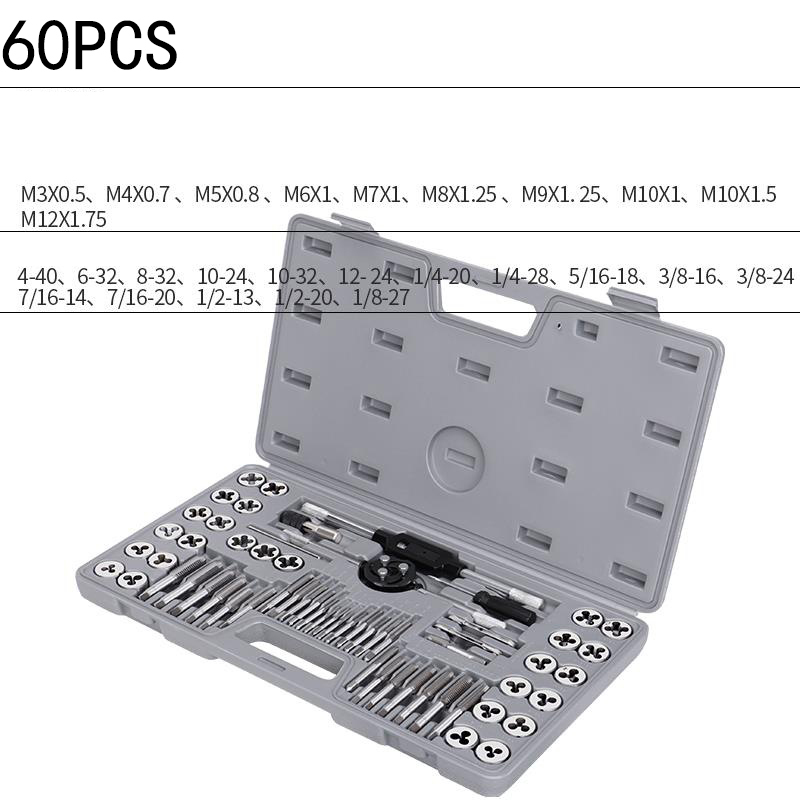 9Cr18 Bearing Steel Tap and Die Set - Non-Slip Design, Secure Locking, Effortless Threading