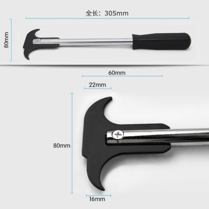 Professional Dual-End Oil Seal Puller - Chrome Molybdenum Steel Hook Tool with Ergonomic Handle for Automotive and Mechanical Maintenance