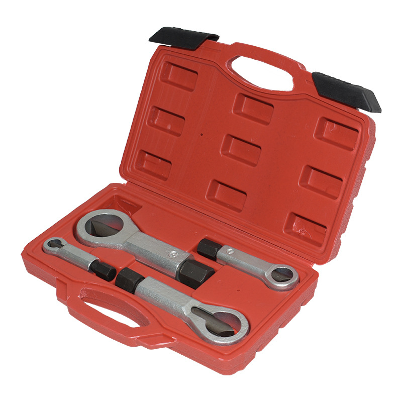 Professional Nut Splitter Set - Rusted Bolt Remover Kit | Corrosion-Resistant Bearing Steel | 4-Piece Nut Cracker & Removal Tool for Stubborn, Seized, and Damaged Nuts (9-27mm)