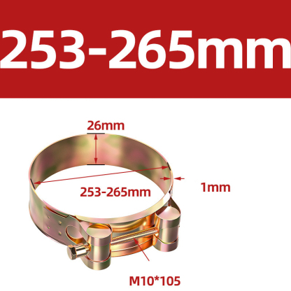 Heavy Duty Hose Clamp - Reinforced European Style Pipe Clip, Corrosion Resistant Galvanized Carbon Steel, for PVC Pipe & Hose Fixing