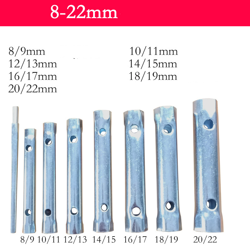 Professional-Grade Hollow Core Socket Wrench Set – Carbon Steel Zinc Plated for Plumbing, Appliance, Auto & Bike Repair (Includes Leverage Bar)