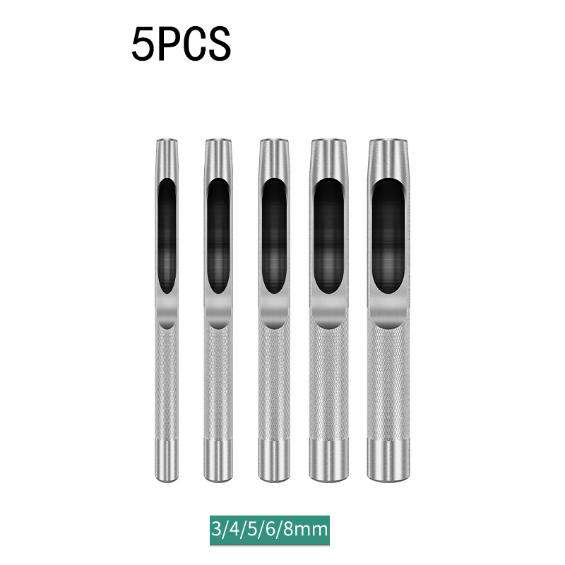 Professional-Grade High-Carbon Steel Belt Punch & Hole Punch Set – Multi-Size Kits (2.5–25mm) for Industrial Gaskets, Rubber Parts, Plastic Sheets, Leather Craft, and Mechanical Seals | Heavy-Duty Repair & Manufacturing Tool