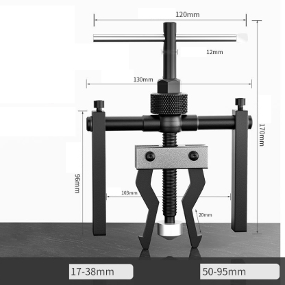 Internal Bearing Three-Jaw Puller - Self-Tightening & Anti-Drop Design, Chrome Vanadium Steel Forged, High-Strength Slide Hammer - Ideal for Inner Bore Bearing Removal in Mechanical and Automotive Repair
