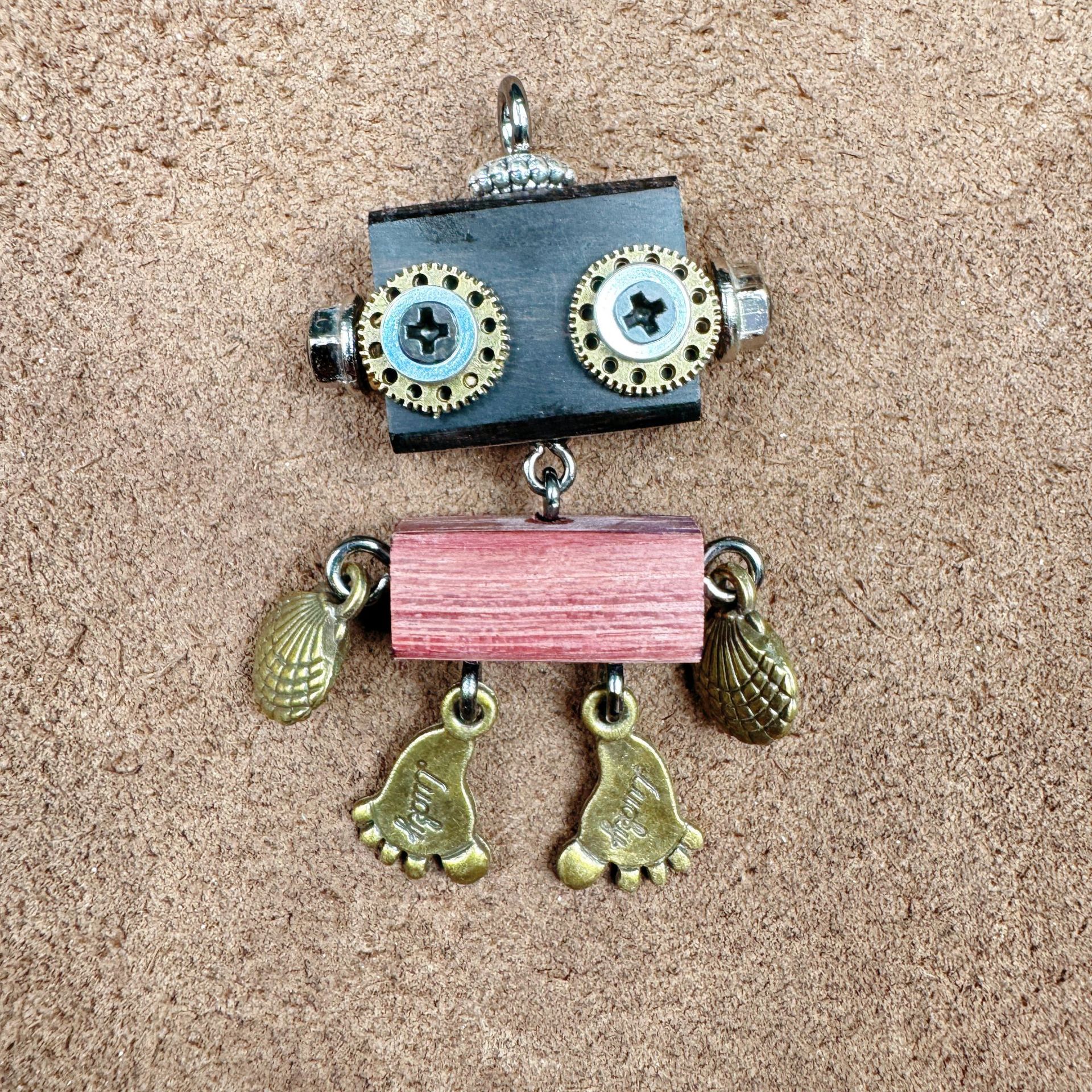 Cultural Creative Punk Robot - Handmade Adjustable Pendant for Unisex Necklace & Phone Accessory