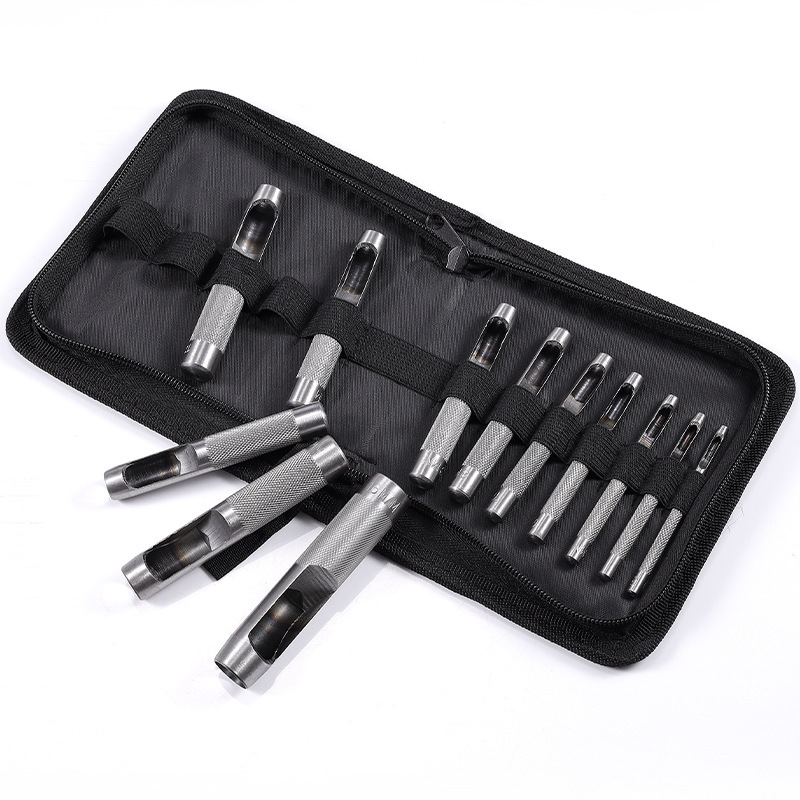 Professional-Grade High-Carbon Steel Belt Punch & Hole Punch Set – Multi-Size Kits (2.5–25mm) for Industrial Gaskets, Rubber Parts, Plastic Sheets, Leather Craft, and Mechanical Seals | Heavy-Duty Repair & Manufacturing Tool