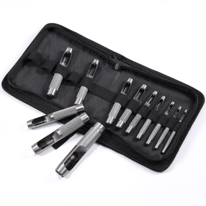 Professional-Grade High-Carbon Steel Belt Punch & Hole Punch Set – Multi-Size Kits (2.5–25mm) for Industrial Gaskets, Rubber Parts, Plastic Sheets, Leather Craft, and Mechanical Seals | Heavy-Duty Repair & Manufacturing Tool