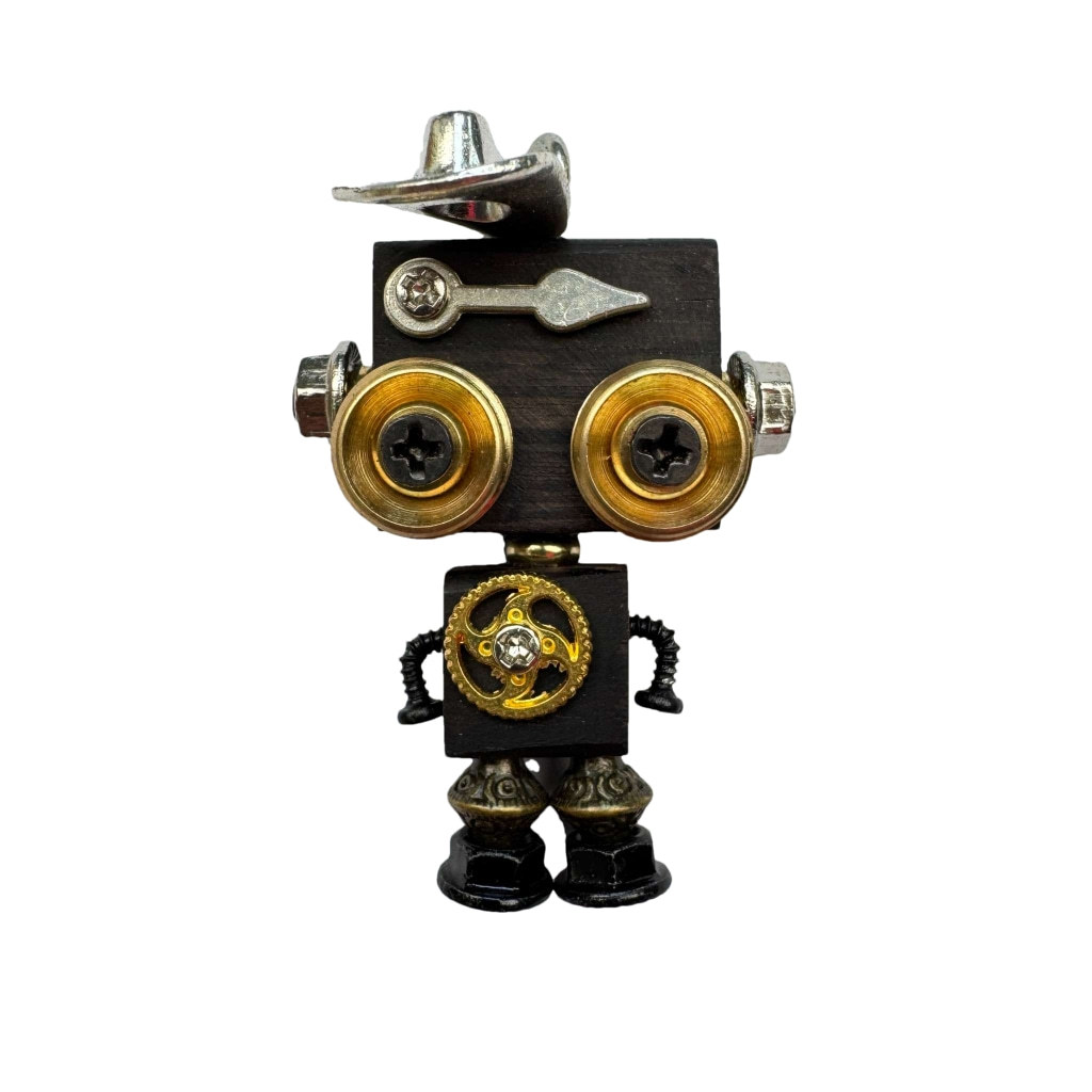 Handmade Punk Robot Pendant - Multi-Style Display Piece for Market Stall, Keychain, Phone Charm & Unisex Necklace