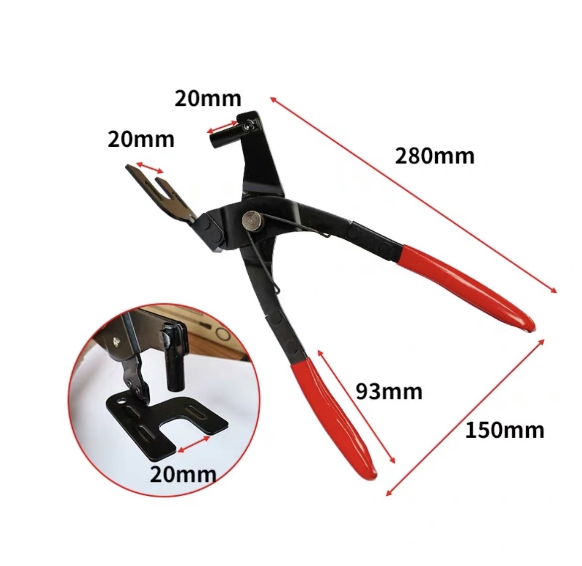 Exhaust Pipe Rubber Mount Removal Pliers - Spring-Loaded Design with Chrome Vanadium Steel & Non-Slip Handle - Effortless Exhaust Hanger and Clamp Tool for Automotive Repair