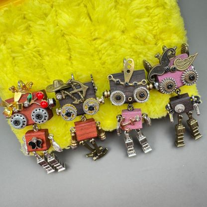 Handmade Punk Robot Pendant - Multi-Style Display Piece for Market Stall, Keychain, Phone Charm & Unisex Necklace