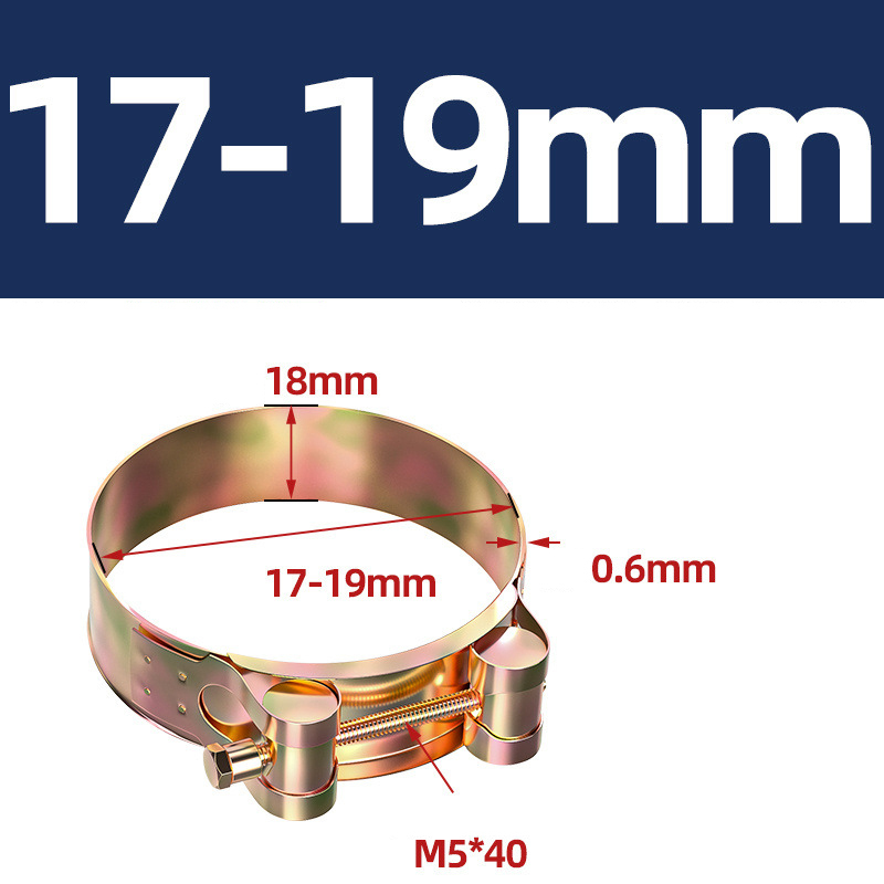 Heavy Duty Hose Clamp - Reinforced European Style Pipe Clip, Corrosion Resistant Galvanized Carbon Steel, for PVC Pipe & Hose Fixing