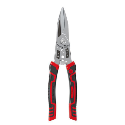 Industrial-Grade Tin Snips - CRV Chrome Vanadium Steel, Wire Stripper & Crimper 2-in-1, Aviation Snip for Stainless Steel & Light Gauge Metal