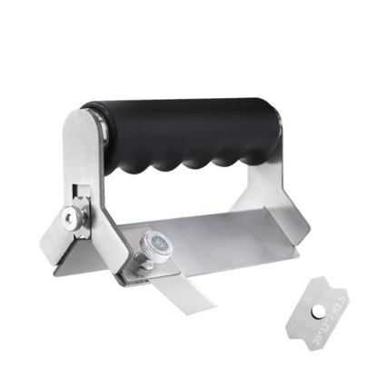 2-in-1 Stainless Steel Edge Trimmer & Rounding Plane, Wood Chamfering Tool with Alloy Blades for Deburring and Smoothing