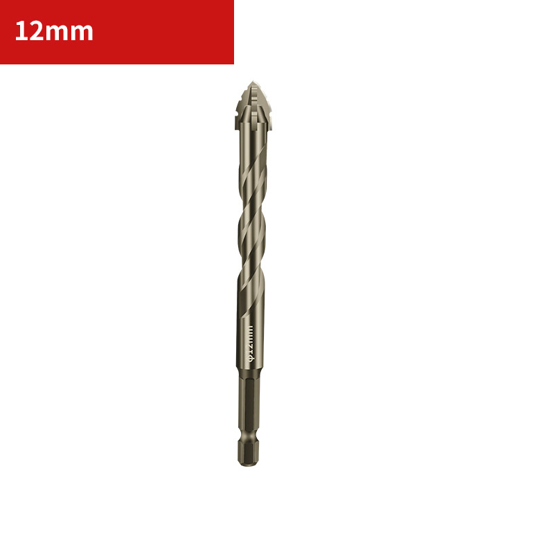 Industrial-Grade 4-Cutter Serrated Eccentric Drill Bit for Porcelain Tiles – Multi-Purpose Ceramic, Glass, Marble Drilling Tool – High-Efficiency Wear-Resistant Alloy Steel