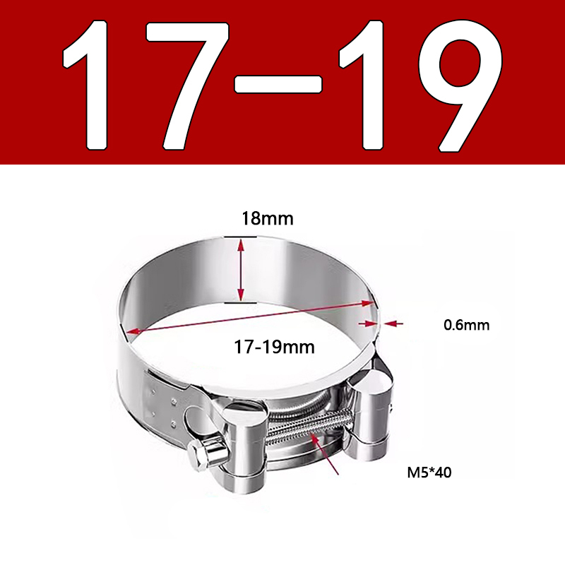 Heavy Duty Hose Clamp - Reinforced European Style Pipe Clip, Corrosion Resistant Galvanized Carbon Steel, for PVC Pipe & Hose Fixing