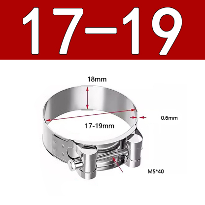 Heavy Duty Hose Clamp - Reinforced European Style Pipe Clip, Corrosion Resistant Galvanized Carbon Steel, for PVC Pipe & Hose Fixing